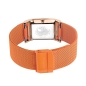 Preview: Bering Damenuhr Edelstahl Rosé Saphirglas Orange Milanaise 10426-565-S