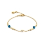 Preview: Spirit Icons Damen Armband Silber Goldfarben Blau 19cm 20492