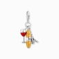 Preview: THOMAS SABO Charm Eiffelturm Baguette Rotweinglas 925 Silber 2078-390-7