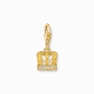 Preview: THOMAS SABO Charm Krone 925 Silber goldfarben 2123-414-39