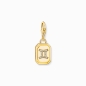 Preview: THOMAS SABO Charm Sternzeichen Zwilling 925 Silber goldfarben 2157-414-39