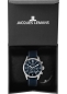 Preview: Jacques Lemans Herrenuhr Chronograph Blau Leder 10ATM 42-2B