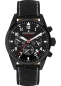 Preview: Jacques Lemans Herrenuhr Chronograph Schwarz Leder 10ATM 42-2F