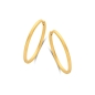 Preview: Spirit Icons Damen Ohrringe Creolen Matt 925 Silber Goldfarben 30mm 42492