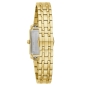 Preview: Bulova Damenuhr Quarz Edelstahl Rechteckig Goldfarben 97L177