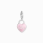 Preview: THOMAS SABO Charm Anhänger rosa Herzschloss 925 Silber 2071-691-9