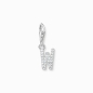 Preview: THOMAS SABO Charm Buchstabe W Silber 925 Zirkonia 1960-051-14