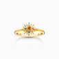 Preview: THOMAS SABO Damen Ring 925 Silber Goldfarben Sonne Gr.56 TR2458-488-7-56