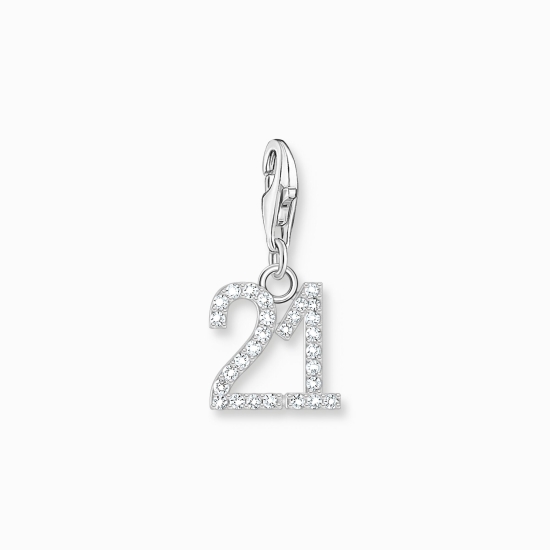 THOMAS SABO Charm 21 Zahl 925 Silber 2135-051-21