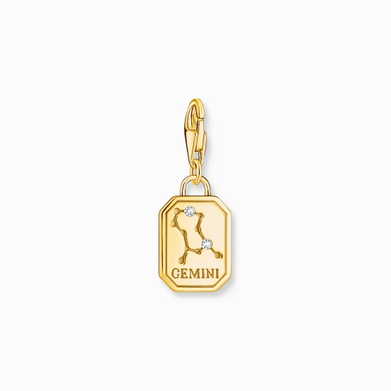 THOMAS SABO Charm Sternzeichen Zwilling 925 Silber goldfarben 2157-414-39