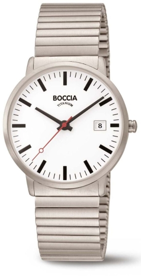 Boccia Titanium Herrenuhr Quarz Titan Datum Zugarmband 3622-04