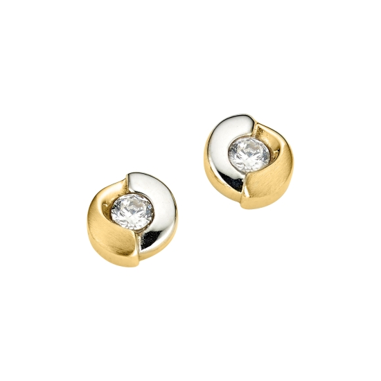 CEM Damen Ohrringe Ohrstecker 333er Gelbgold Bicolor 6-202696-001