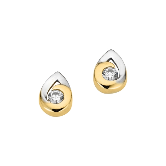 CEM Damen Ohrringe Ohrstecker 333er Gelbgold Bicolor 6-202709-001