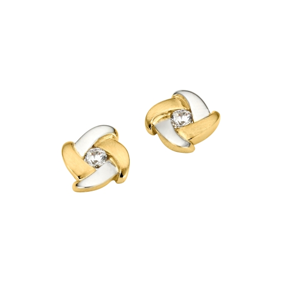 CEM Damen Ohrringe Ohrstecker 333er Gelbgold Bicolor 6-202722-001