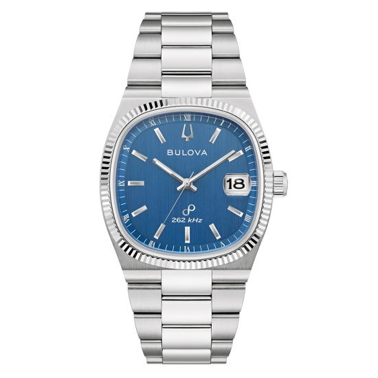 Bulova Herrenuhr SUPER SEVILLE Datum Saphirglas Blau 96B440