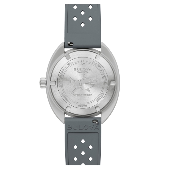 Bulova Herrenuhr Snorkel 41mm Datum Grau 10BAR Silikon 98B449