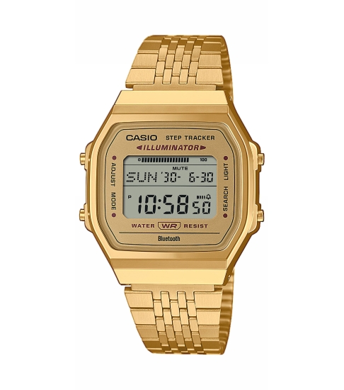 Casio Retro Unisex Uhr Digital Bluetooth® Goldfarben ABL-100WEG-9AEF