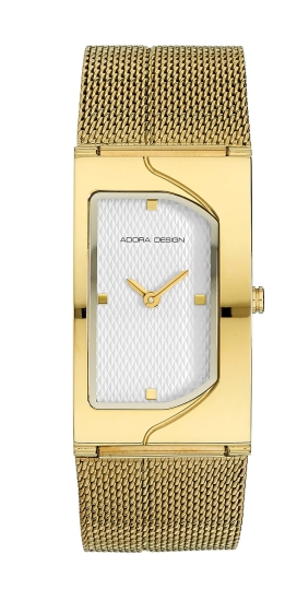 Adora Design Damenuhr Edelstahl Quarz Milanaise Goldfarben AD8749