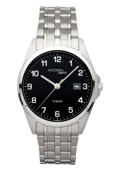 Adora Herrenuhr Saphirglas 10BAR Schwarz AS4304