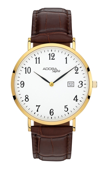 Adora Herrenuhr Goldfarbend Saphirglas AS4671