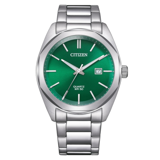 Citizen Herrenuhr Quarz Edelstahl Datum Grün 41mm BI5110-54X