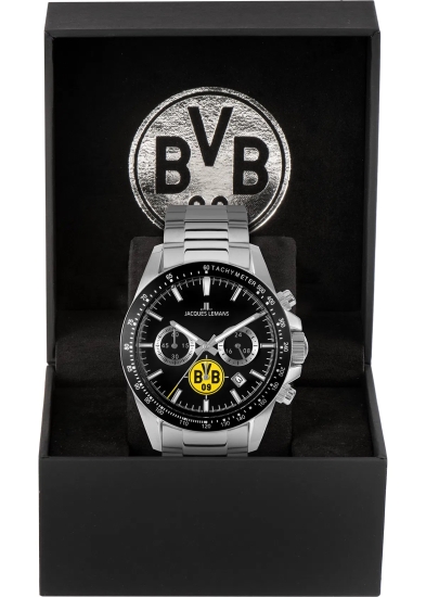 Jacques Lemans Herrenuhr Chronograph Borussia Dortmund 10ATM BVB-06