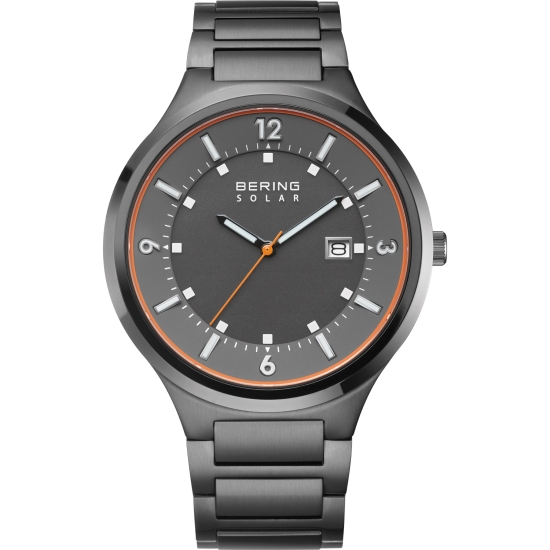 Bering Herrenuhr Solar Saphirglas Grau 14442-777