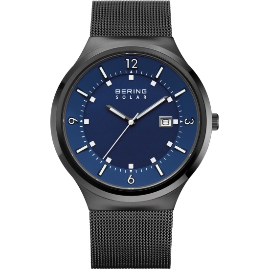 Bering Herrenuhr Solar Saphirglas Schwarz 14442-227