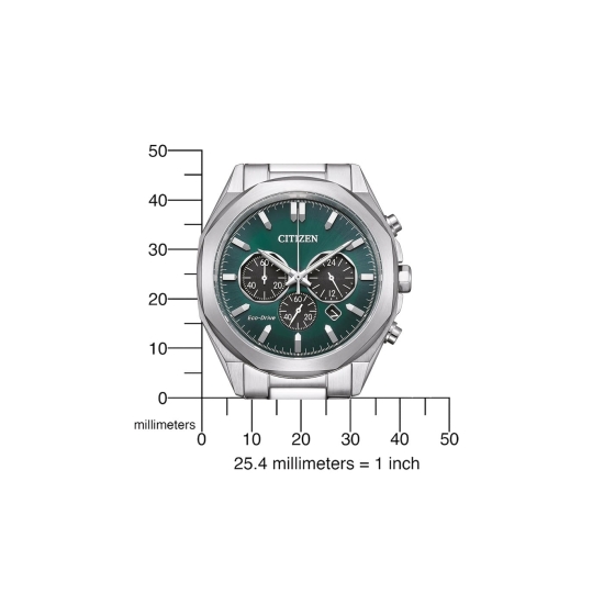 Citizen Herrenuhr Chronograph Eco Drive Solar Grun 10BAR CA4590 81X