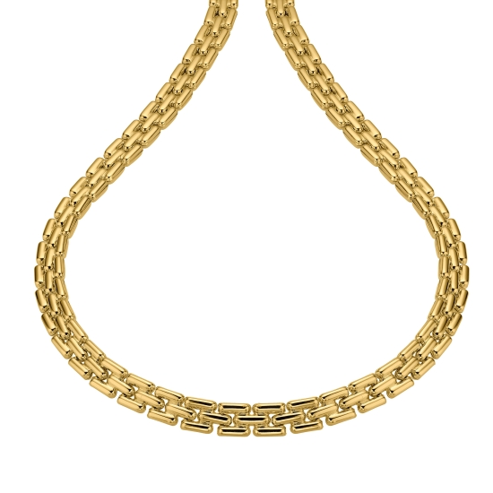 CEM Damen Halskette Collier 925er Silber Goldfarben 43cm 5-214829-001