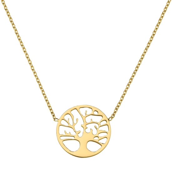 CEM Halskette Collier mit Anhänger Lebensbaum 333 Gold 45cm 6-204567-001