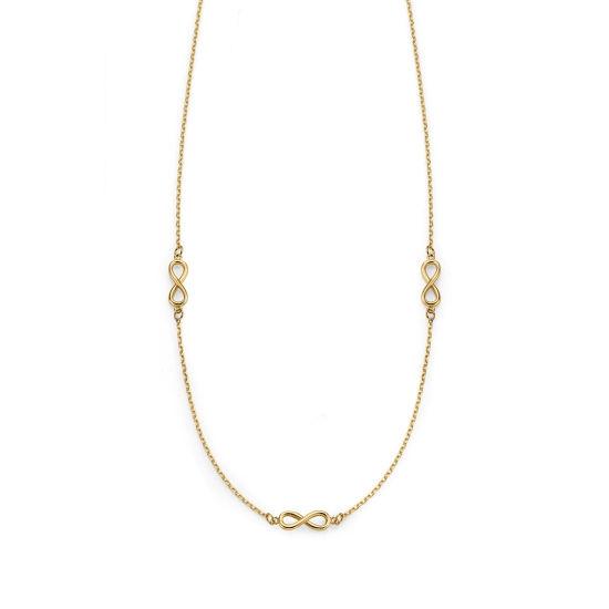 CEM Halskette Collier Unendlich 585er Gold 42 + 3cm 6-212492-001