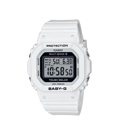 Casio Baby-G Damenuhr Funk Solar Digital Weiß BGD-5650-7ER