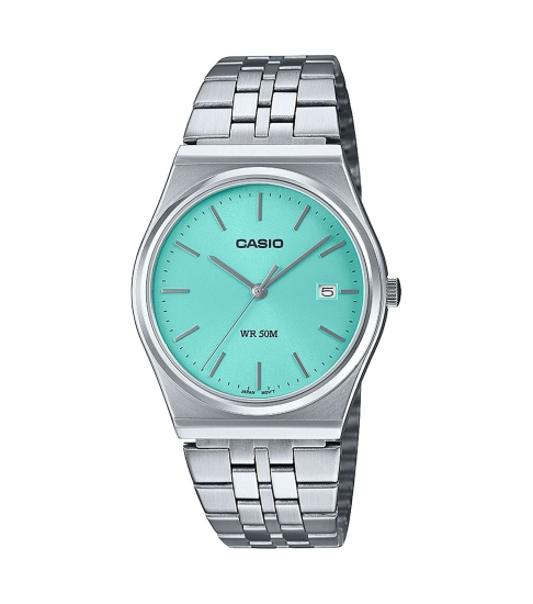 Casio Damenuhr Datum Hellblau MTP-B145D-2A1VEF