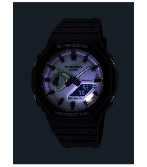 Casio G-SHOCK Herrenuhr Hidden Glow Series Grau GA-2100HD-8AER