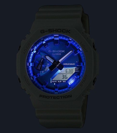 Casio G-SHOCK Herrenuhr Analog-Digital Weiß GA-2100WS-7AER