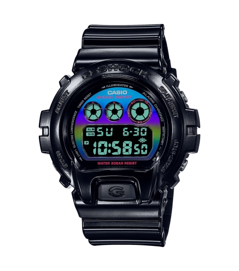 Casio G-SHOCK Herrenuhr Digital Schwarz Glänzend DW-6900RGB-1ER