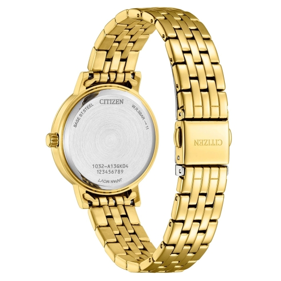 Citizen Damenuhr Quarz Edelstahl Goldfarben EL3102-50D