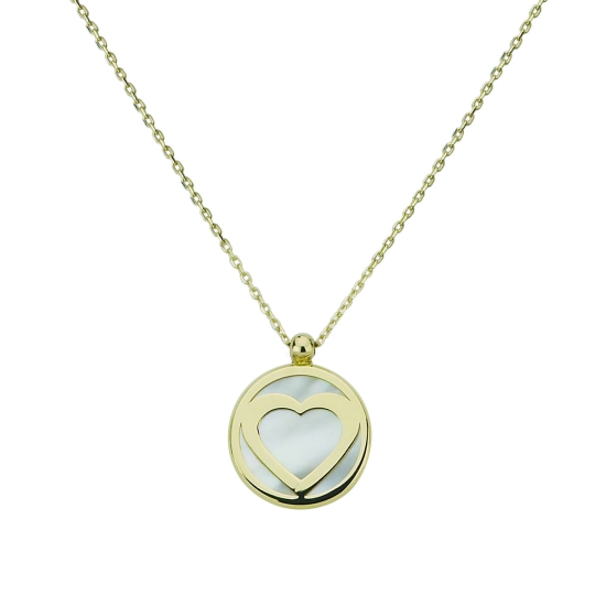 CEM Halskette Collier mit Anhänger Herz 333 Gold 45cm 6-209943-001