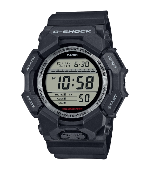 Casio G-SHOCK Herrenuhr Digital Licht Alarm Schwarz 20BAR GD-010-1ER