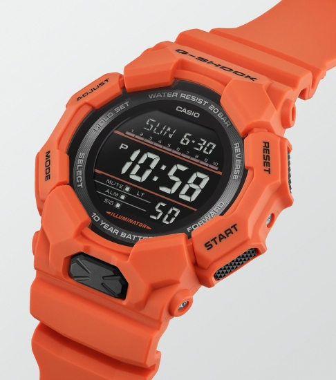 Casio G-SHOCK Herrenuhr Digital Licht Alarm Orange 20BAR GD-010-4ER