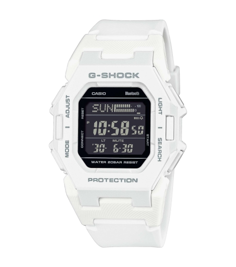 Casio G-SHOCK Uhr Digital Step Tracker Bluetooth® Weiß GD-B500-7ER