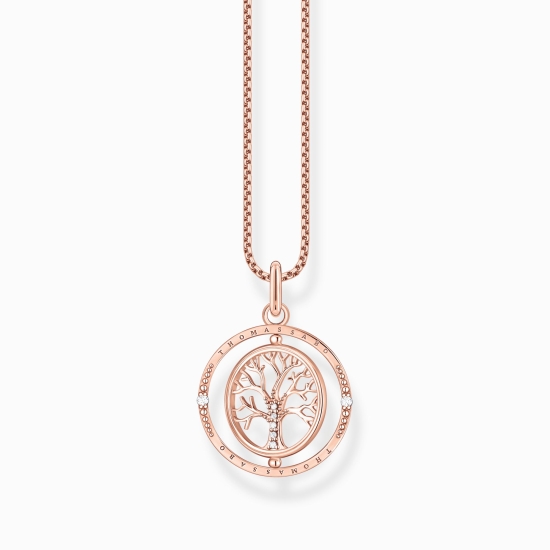 THOMAS SABO Halskette 925 Silber Rosé Lebensbaum 45cm KE2148-416-14-L45V