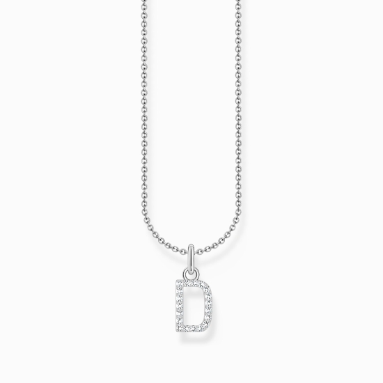 THOMAS SABO Damen Halskette Silber Buchstabe D KE2243-051-14-L45V