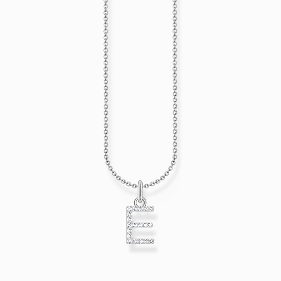 THOMAS SABO Damen Halskette Silber Buchstabe E KE2244-051-14-L45V