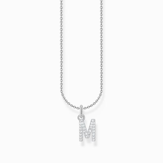 THOMAS SABO Damen Halskette Silber Buchstabe M KE2252-051-14-L45V