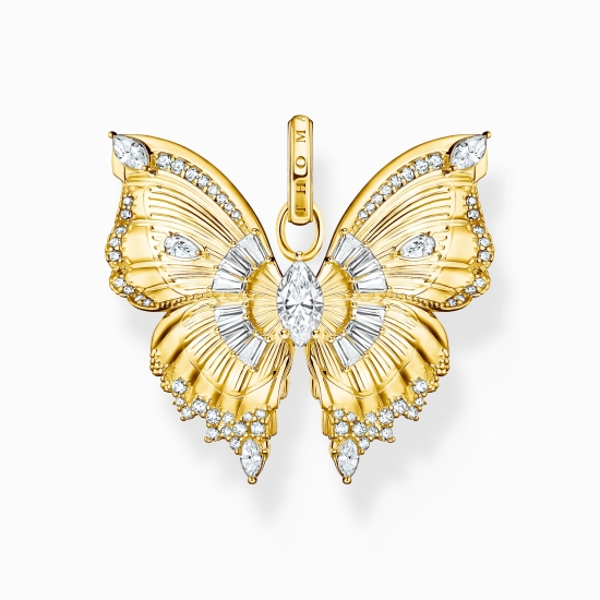 THOMAS SABO Anhänger Schmetterling 925 Silber Goldfarben PE984-414-14