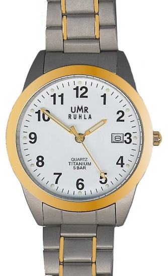 UMR Ruhla Herrenuhr Titan Bicolor 1310-9