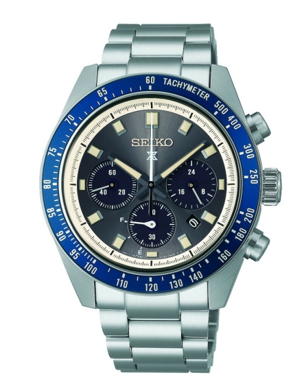 Seiko Prospex Speedtimer Herrenuhr Solar Chrono Saphirglas Blau SSC939P1