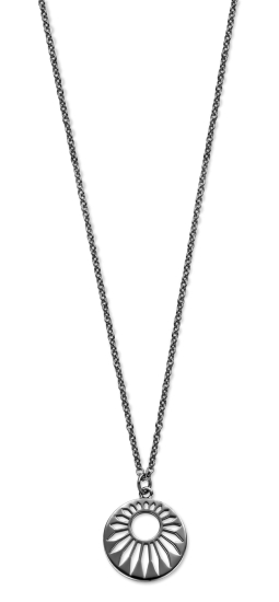 Spirit Icons Halskette Damen Silber Schwarz 45cm 10853-45